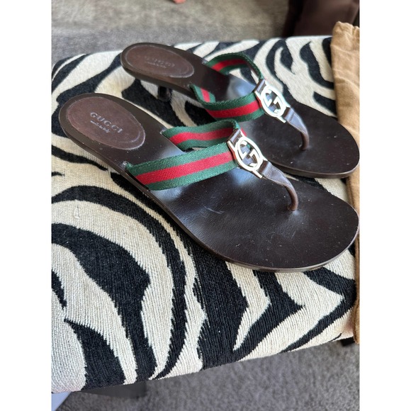 Gucci low kitten heel sandals, size 7, comes with dust bag - Picture 6 of 12